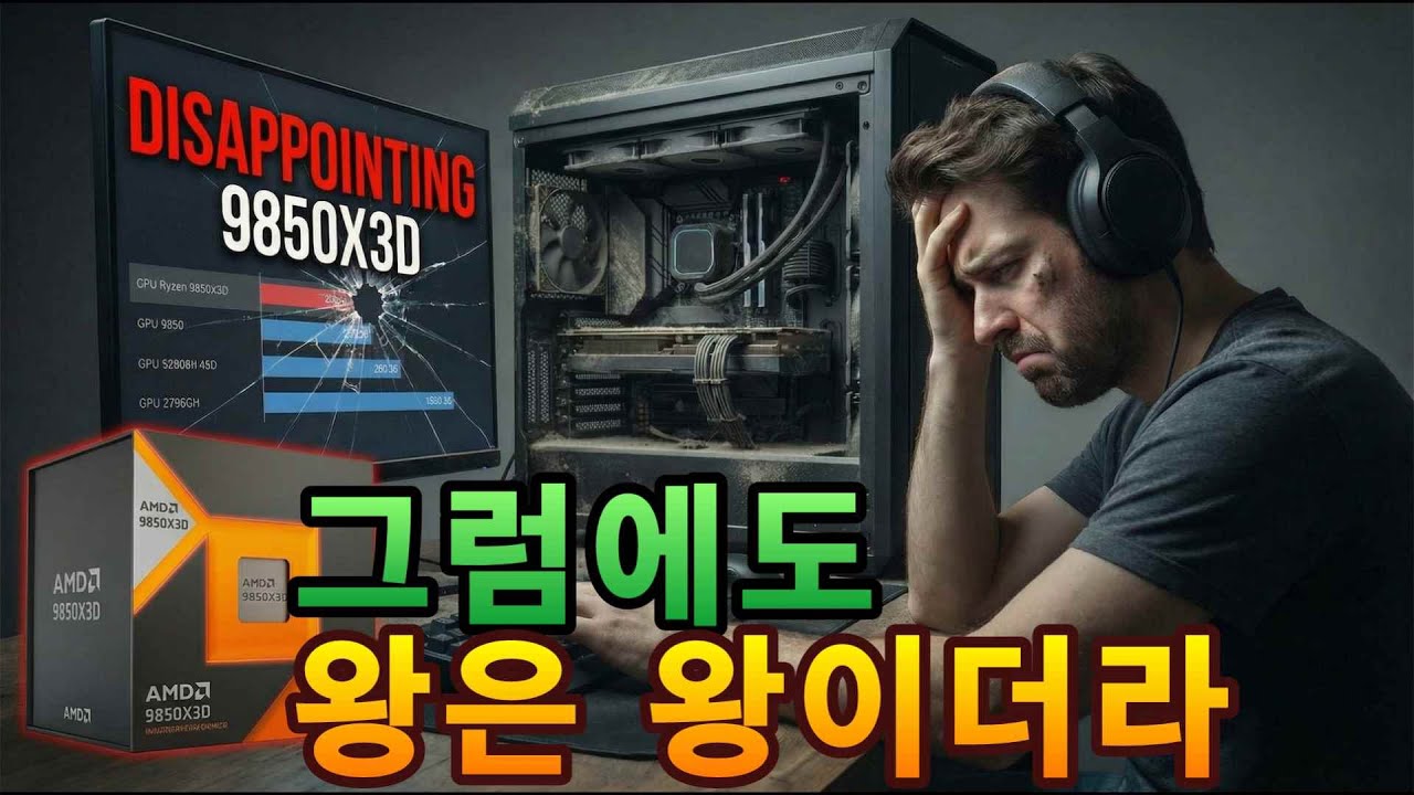 새로운 왕! AMD 라이젠7-6세대 9850X3D (vs 9800X3D)