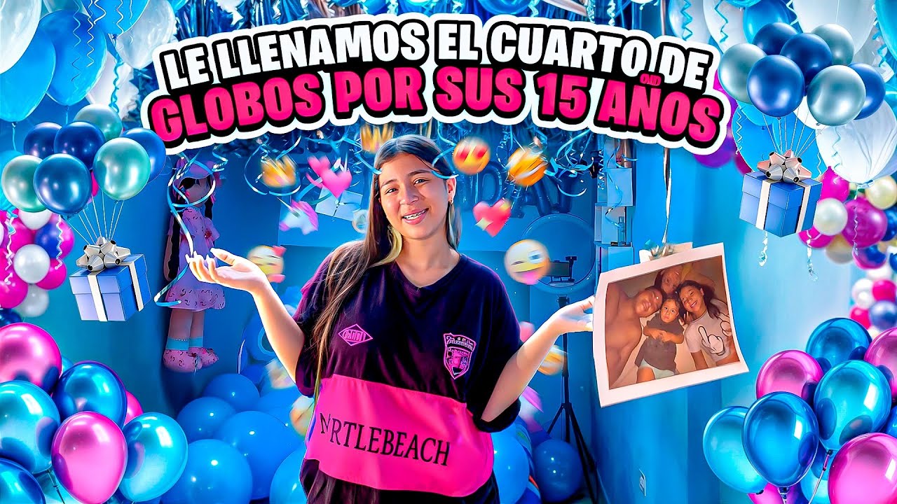 SORPRENDIMOS A MICHELL LLENANDO SU CUARTO CON 1000 GLOBOS 🎈 😱