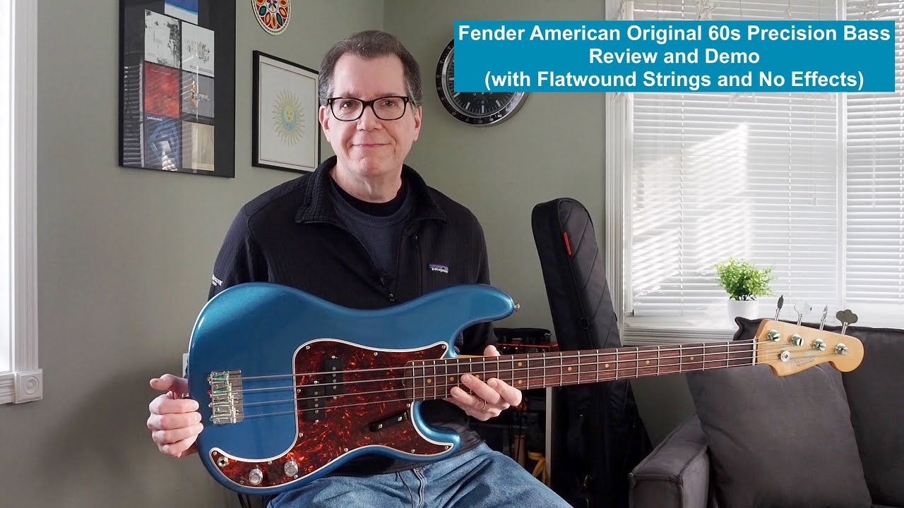 Fender American Original 60s Precision Bass Review and Demo with Flatwound Strings and No Effects