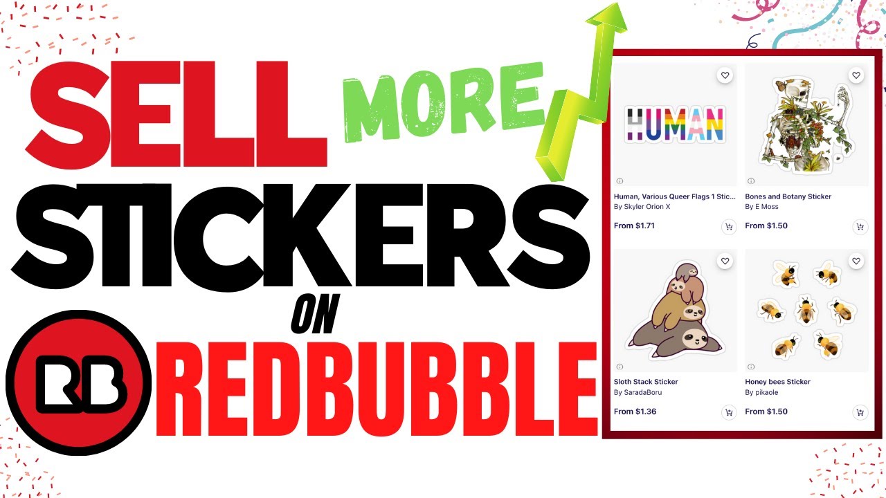 How To Sell More Stickers On Redbubble!