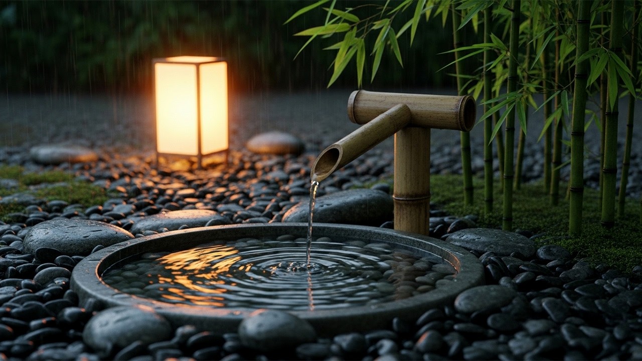 Peaceful Lantern Piano 💤 Gentle Rain for Sleep