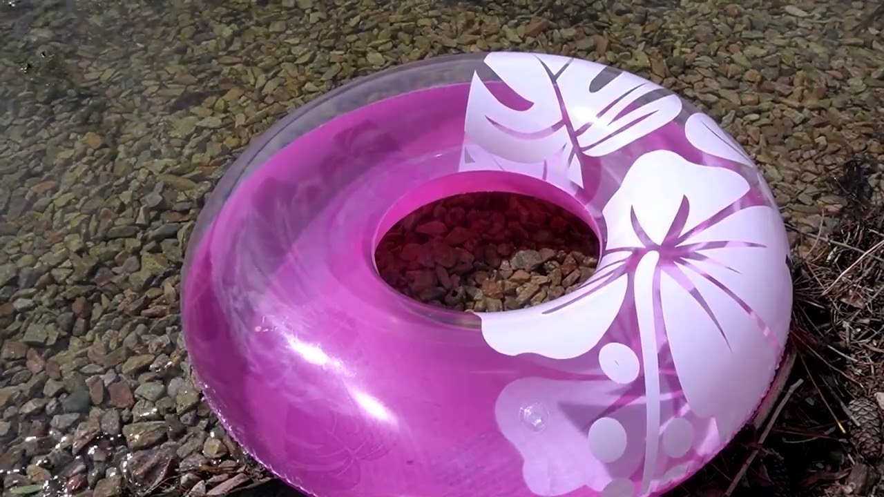 POPPING SWIM RING - 36 INCH - PUNCTURE - DEFLATE