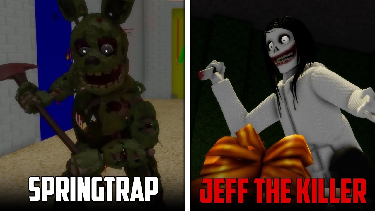 New Jeff The Killer vs Springtrap Comparison in Pillar Chase 2