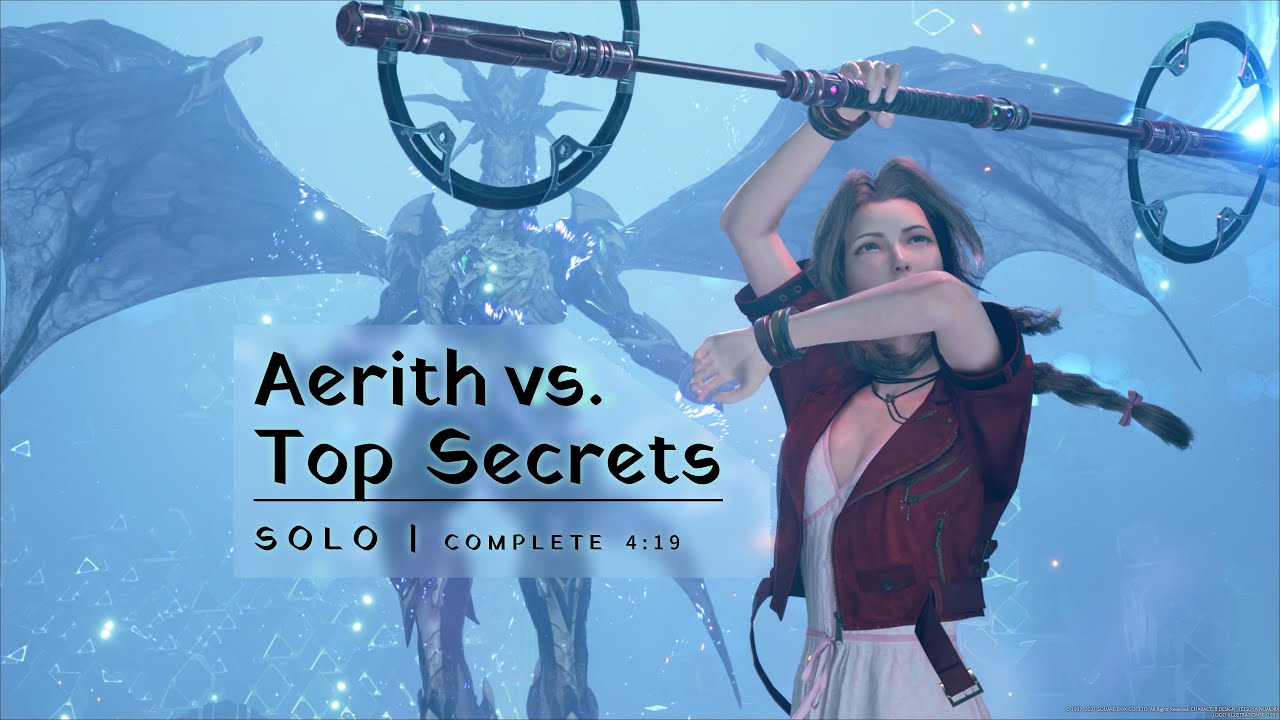 Final Fantasy VII Remake - Aerith vs Top Secrets, Solo [4:19]