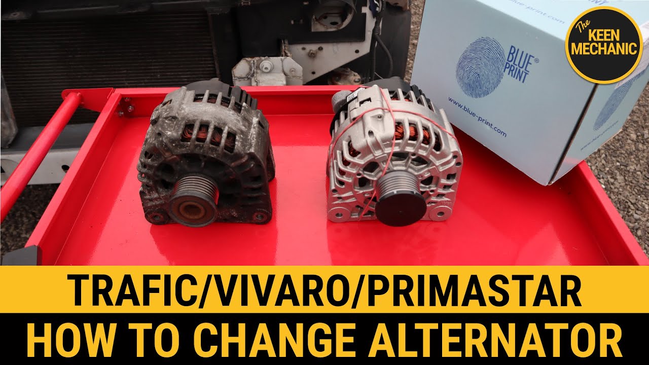 Как заменить, установить, удалить, проверить генератор на Renault Trafic Vivaro Primastar F9Q