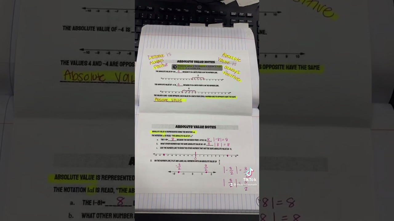 Absolute Value Notes #math #maths #mathematics #mathnotes #absolutevalue #mathhelp  #mathnotebook