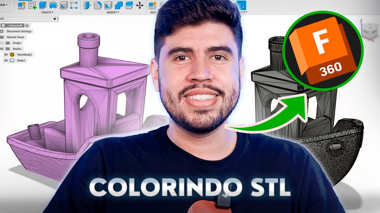 Aprenda como separar cores de um STL usando Fusion 360