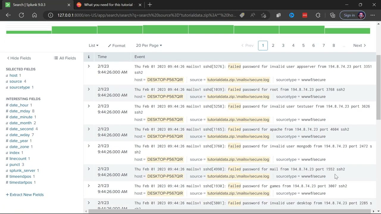 How to Upload Sample Data into a Test Splunk Index