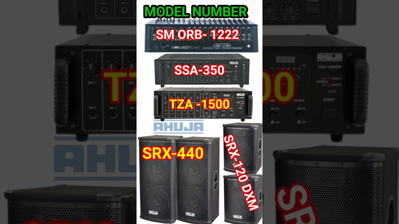 AHUJA SRX-440 | SRX-120DXM BOX PRICE |AHUJA SSA-350 | TZA-1500 AMPLIFIER PRICE#viral #shortvideo#dj