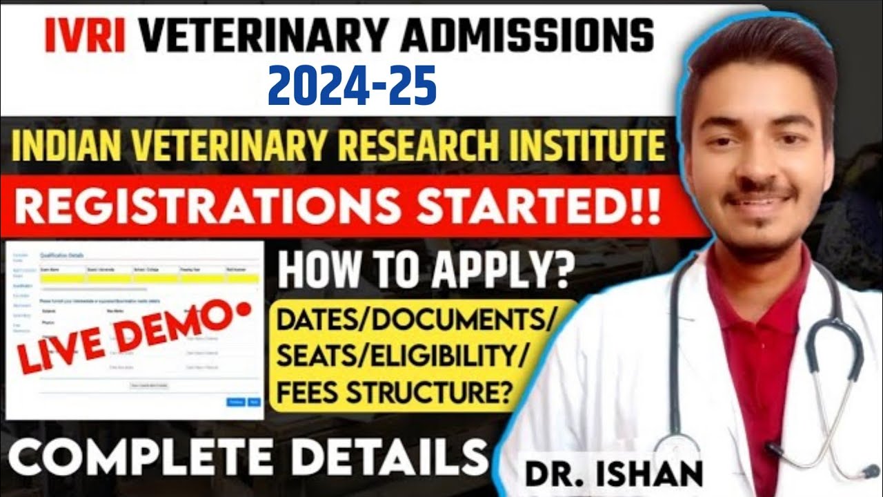 IVRI Counselling 2024 Started! How to apply? | Complete Information | Veterinary Admissions 2024-25