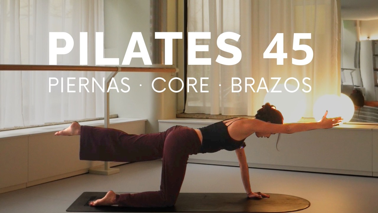 45 MIN DE PILATES SPICY | Rutina de piernas, abdominales y brazos sin equipamiento ❤️‍🔥