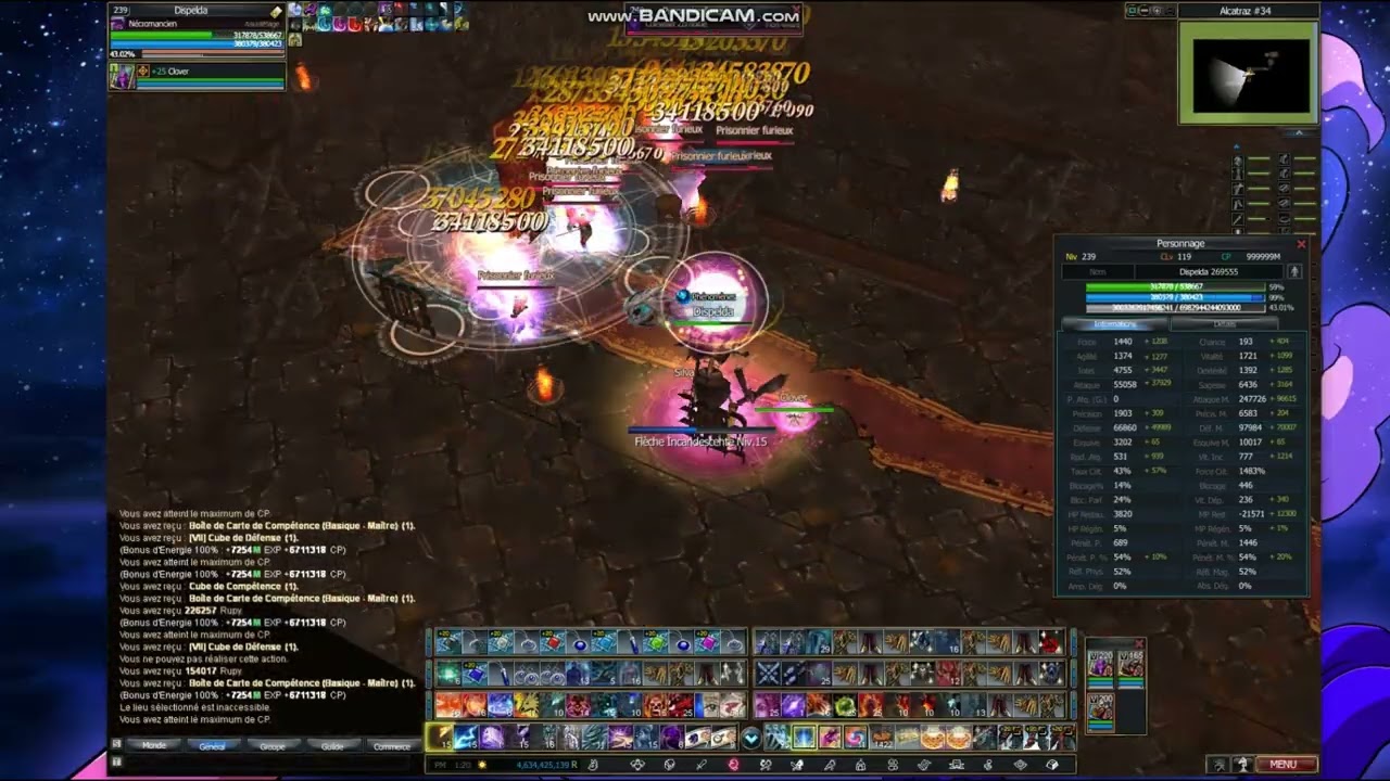 Rappelz 9.10 : Nécromancien 239 Alcatraz stage 1 ( serveur Koala )