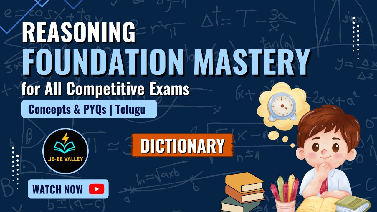 Dictionary | Reasoning Foundation Mastery | Concepts & PYQs | Telugu | All Competitive Exams