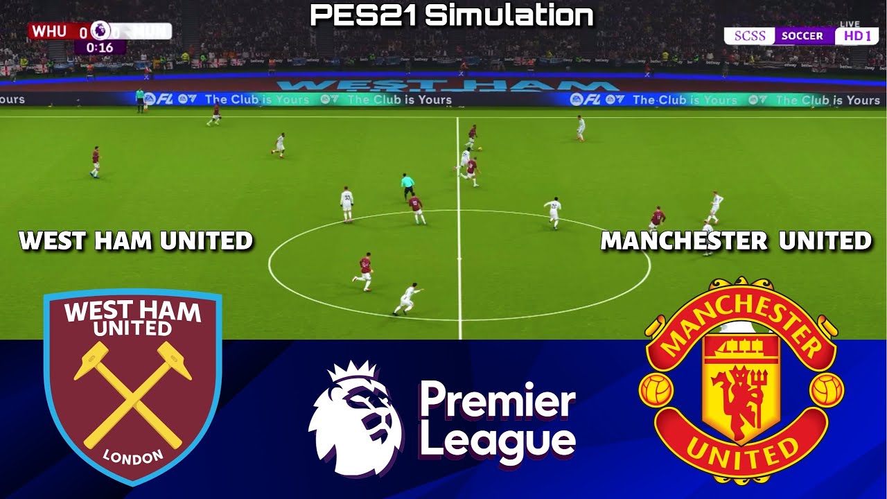 West Ham United vs Manchester United - Premier League 2025/26 | PES 21 Simulation