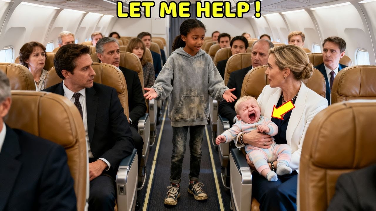 Millionaire's Son Screaming Uncontrollably on Plane — Poor Black Girl Approached, Plane Went Silent