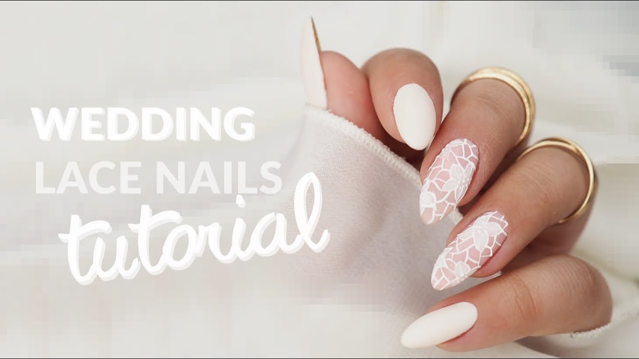 💅 KORONKOWE PAZNOKCIE ŚLUBNE - WEDDING LACE NAILS