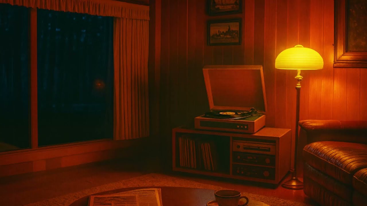 After a Long Day, Relax with Vintage Jazz – Rainy Night Ambience for Stress Relief