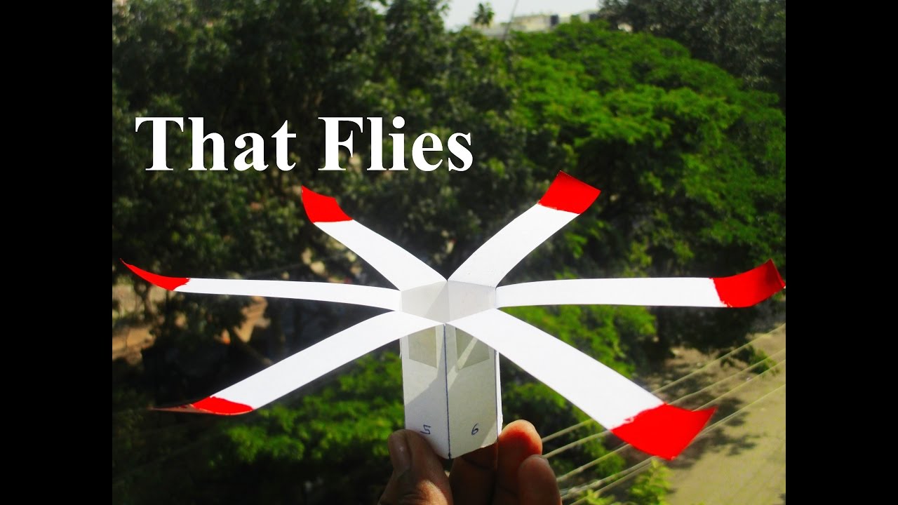 How to make a paper helicopter - 360 degree rotating