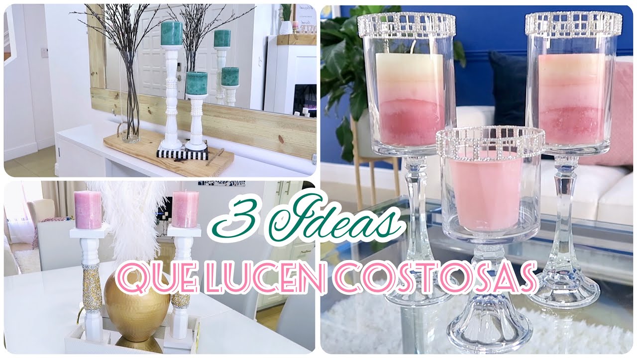 COMO HACER CANDELABROS ELEGANTES PARA CENTROS DE MESA // #diycandelabros