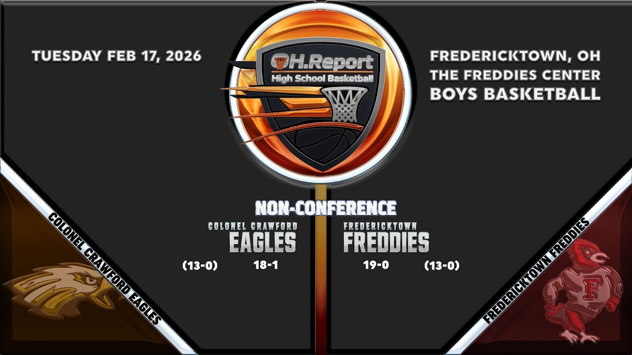 Colonel Crawford (18-1) @ Fredericktown (19-0) - Boys Hoops presented by Alumni Roofing