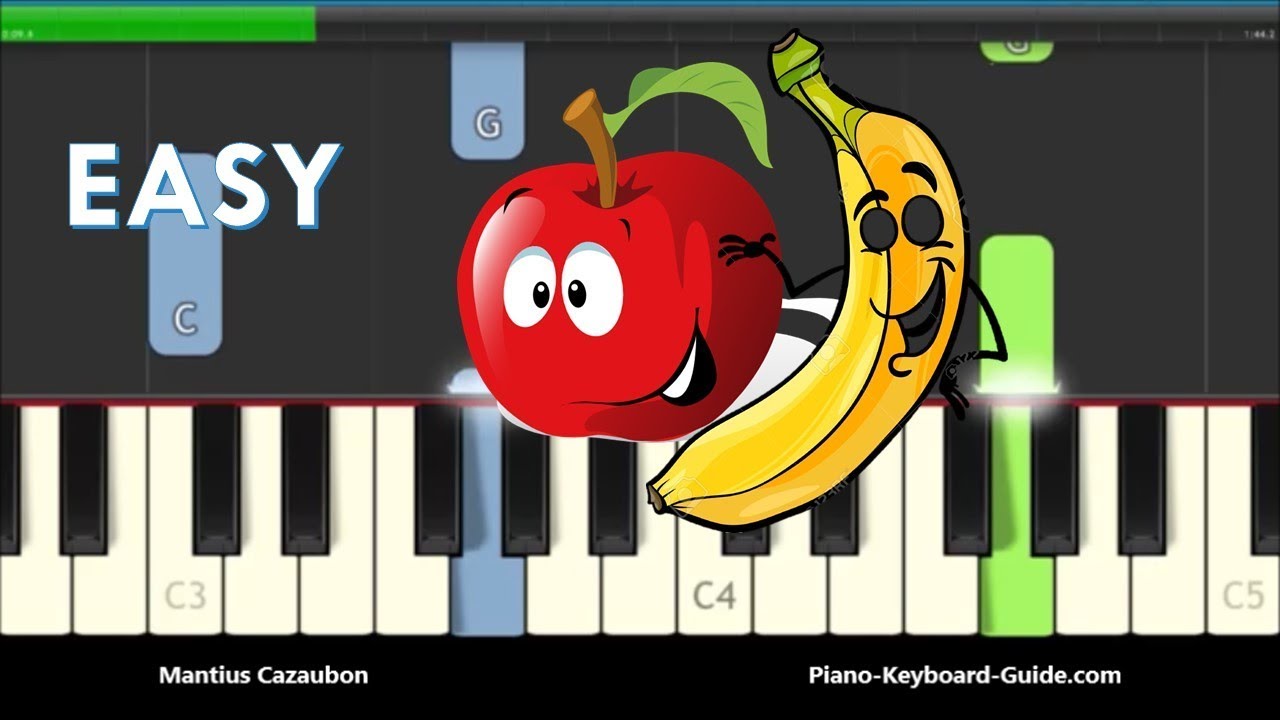 Apples And Bananas Easy Piano Tutorial - Notes