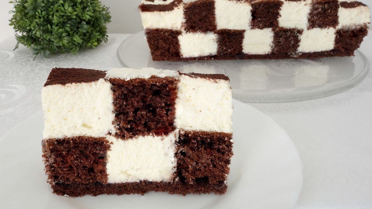 Ciasto Szachownica - przepis na biało-czarne ciasto