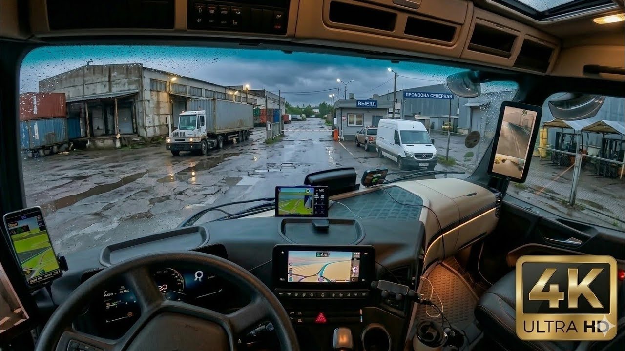 NEW Mercedes Actros POV 🔥 ASMR Driving Belgium to France | ETS2 4K Rain & Sun 🌧️☀️