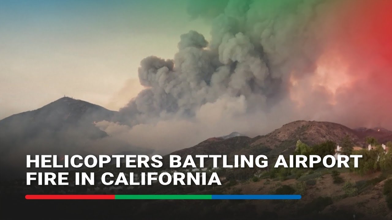 Eyewitness captures helicopters battling Airport Fire in California