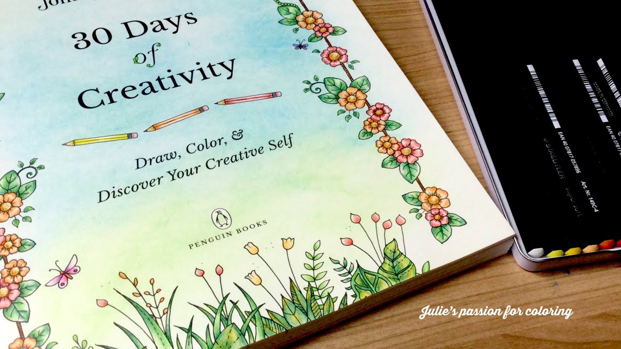 30 days of creativity by Johanna Basford - steadtler super soft - color along