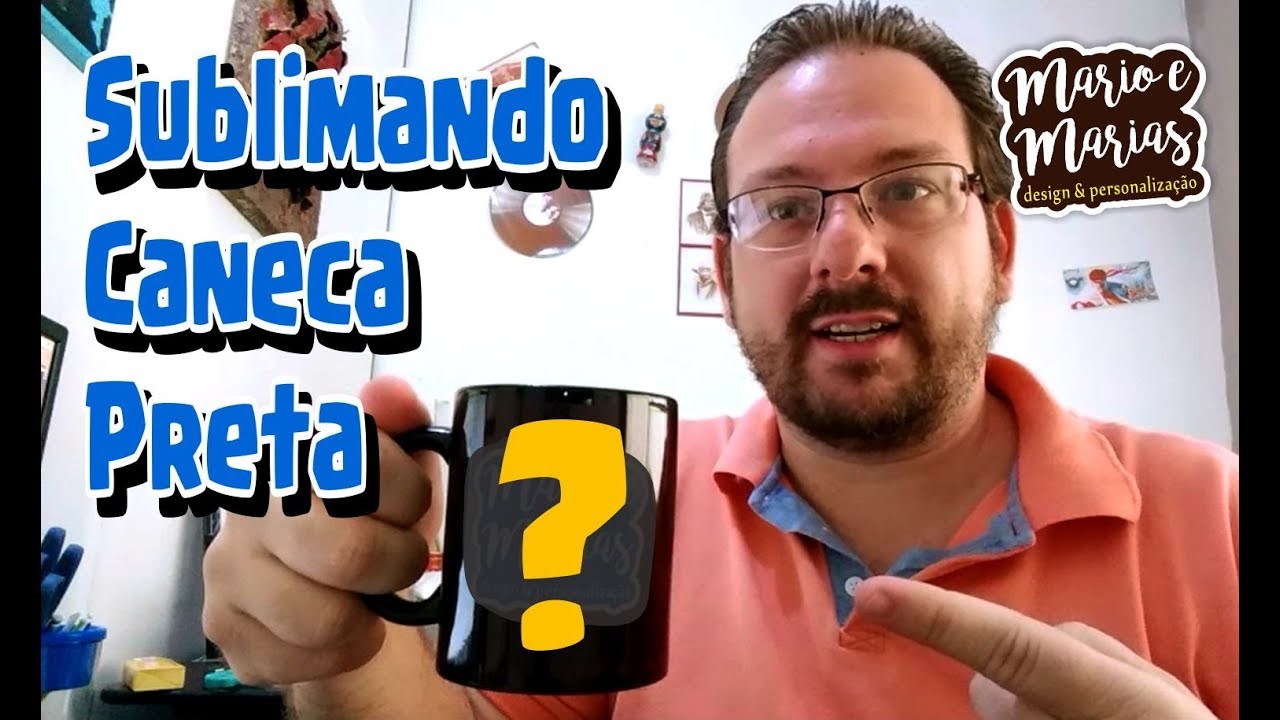 Sublimando Caneca Preta
