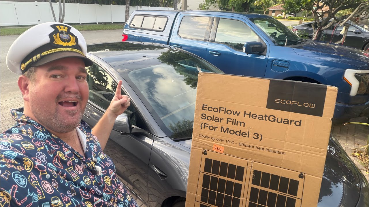 Модификации Model 3: установка и обзор солнцезащитной плёнки EcoFlow Heat Guard! 