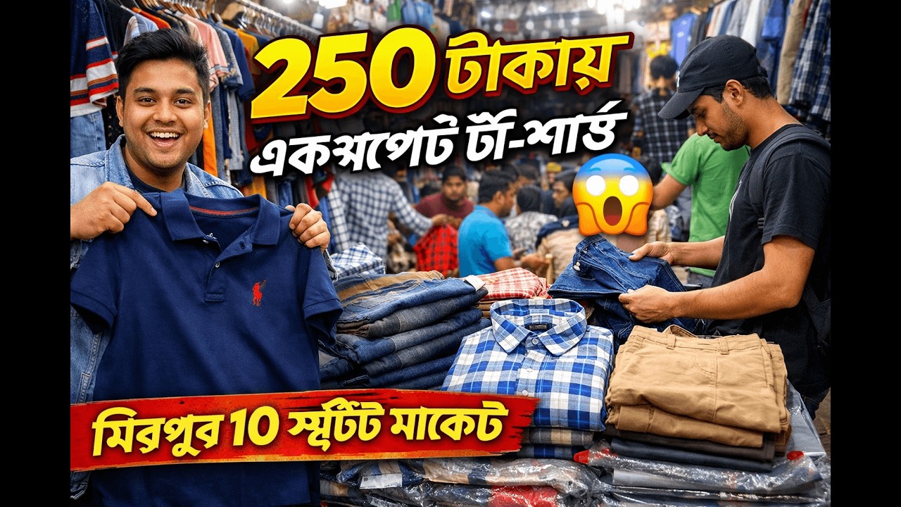 Mirpur 10 Street Market 2026 | Cheapest Export Quality Shirt, Pant & T-Shirt in Dhaka 😱
