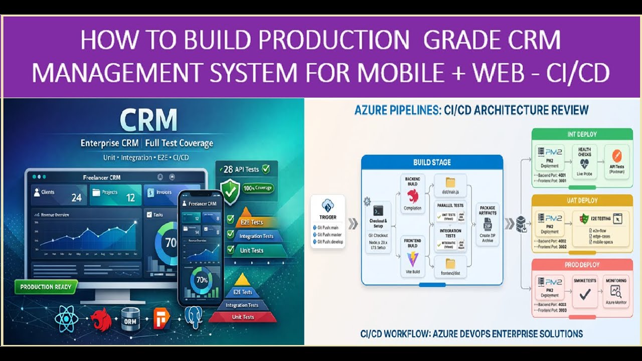 HOW TO BUILD PRODUCTION GRADE CRM MANAGEMENT SYSTEM FOR MOBILE + WEB - FULL STACK CI/CD
