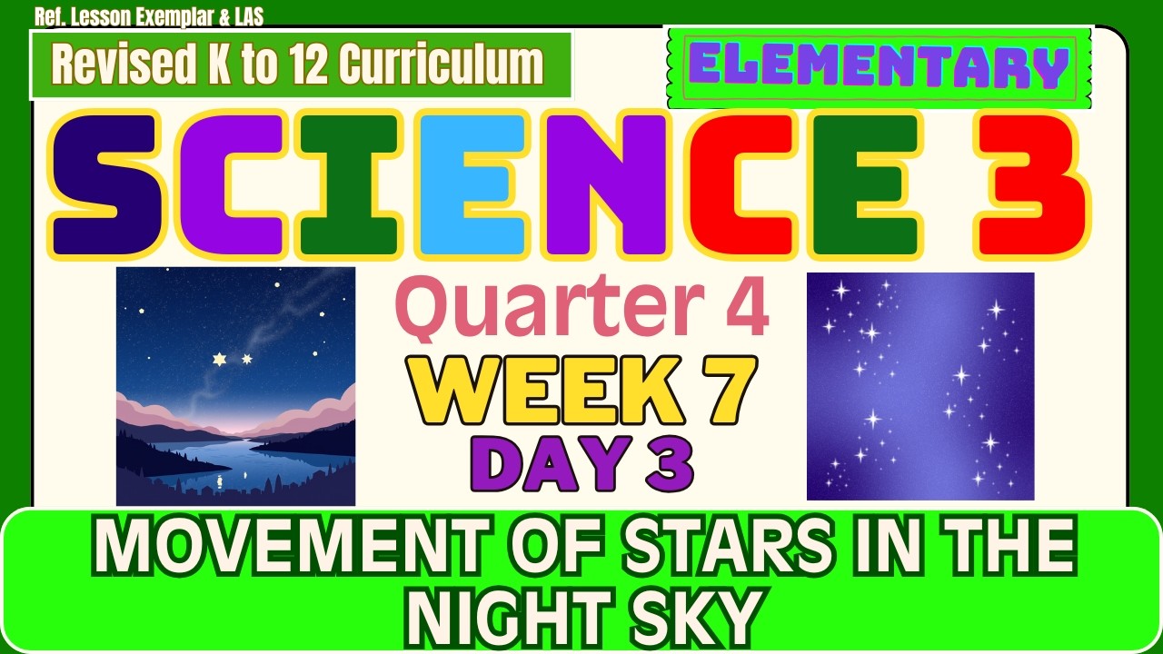 Science 3 Quarter 4 Week 7 Day 3 | Movement of Stars in the Night Sky | Revised K-12