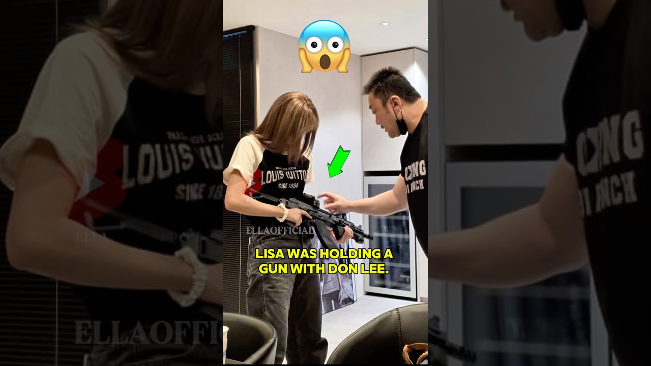MADONGSEOK PRACTICING LISA HOW TO USE A GUN #lisa #donlee #tygo