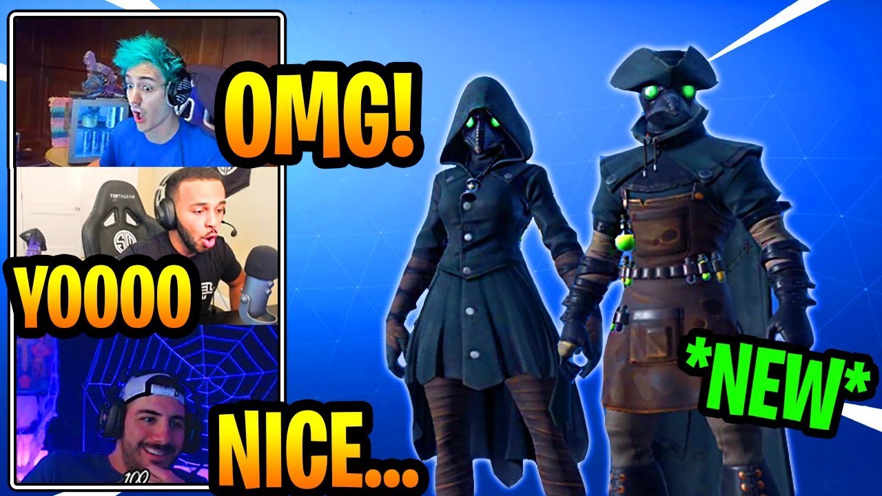 STREAMERS REACT TO *NEW* PLAGUE DOCTOR SKINS (EPIC)!!! Fortnite FUNNY & EPIC Moments