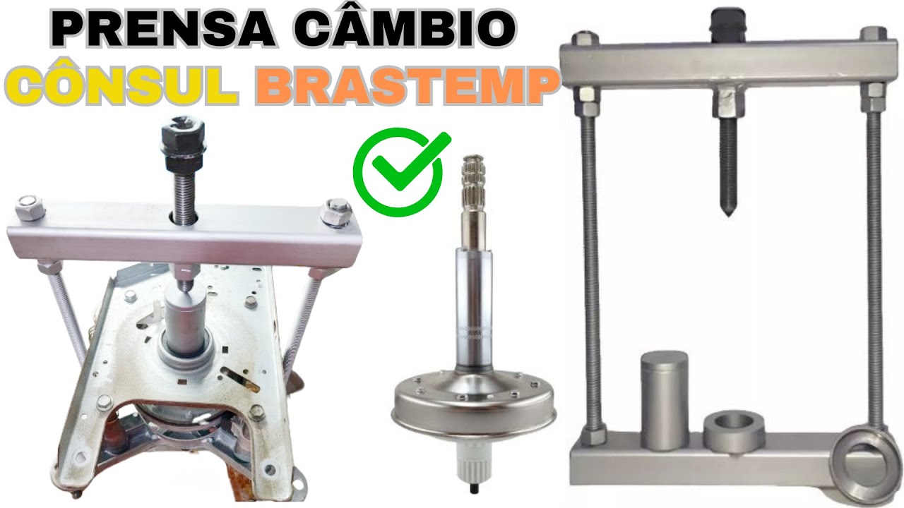 prensa câmbio das lavadoras cônsul e Brastemp para montar o mecanismo na medida correta sem erro
