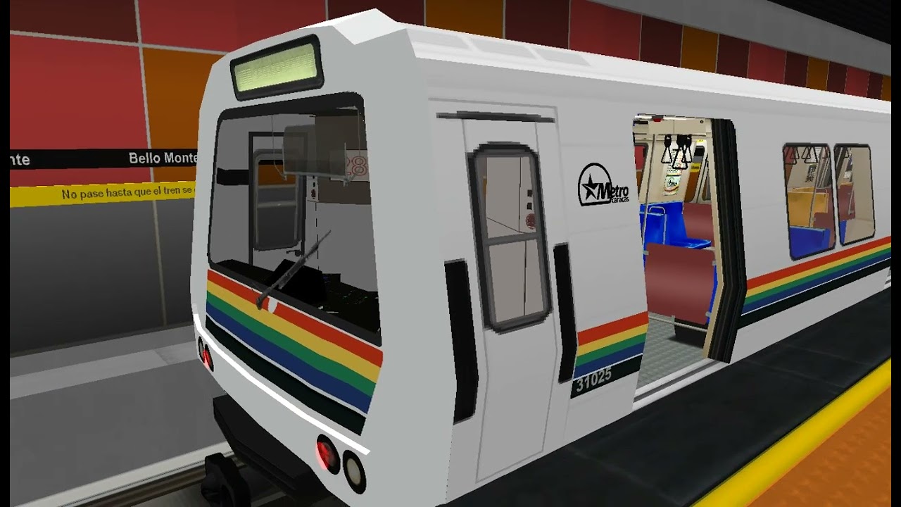 [OpenBVE] Metro de Caracas Estación Bello Monte Alstom S3 Renovado (MR-28) #viral #game