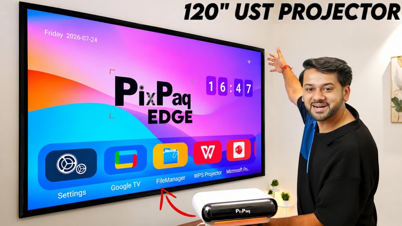 PIXPAQ EDGE Review | i Switched to Insane Triple Laser Ultra Short Throw Projector🔥