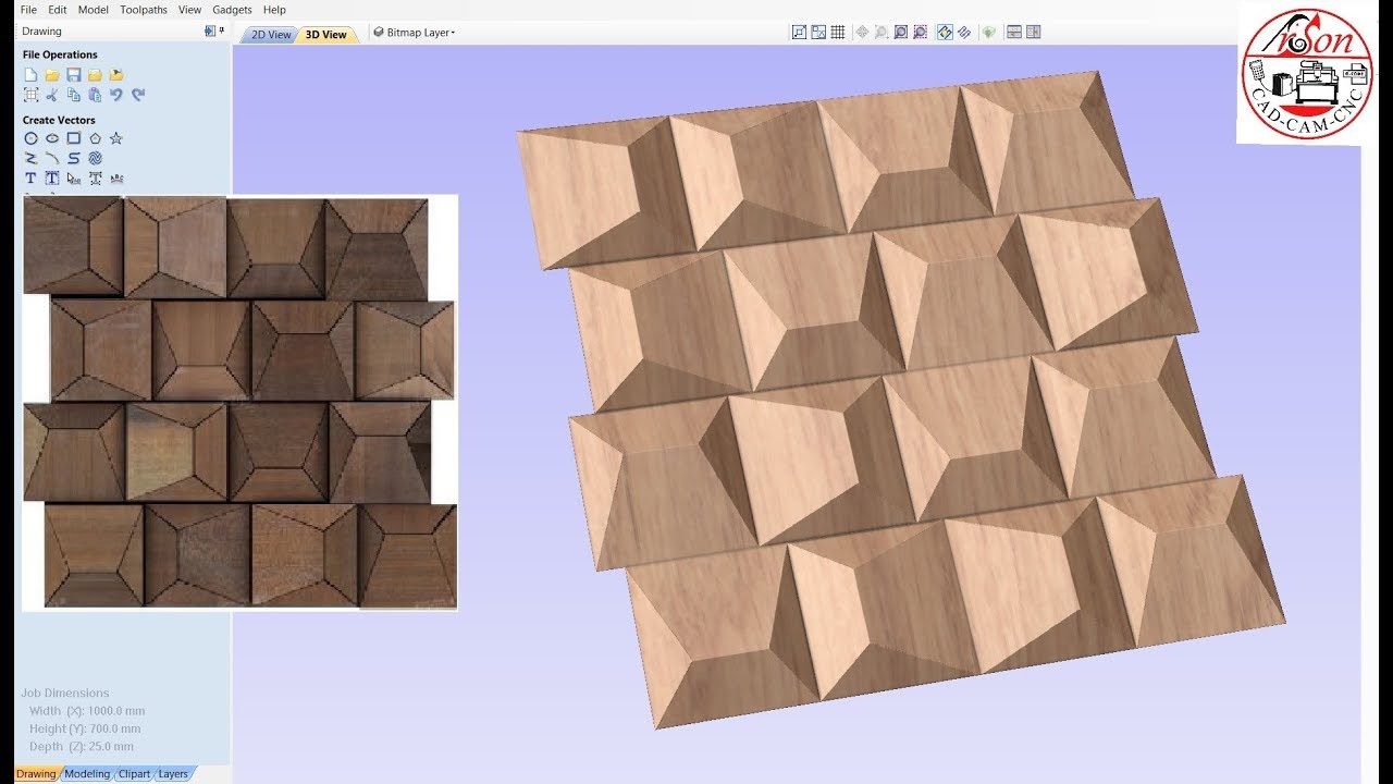 #Vectric #Aspire #Texture Tutorial-22 #3D #Wall #Tile #Decorative #Interior #Design #POP #Mold #Art