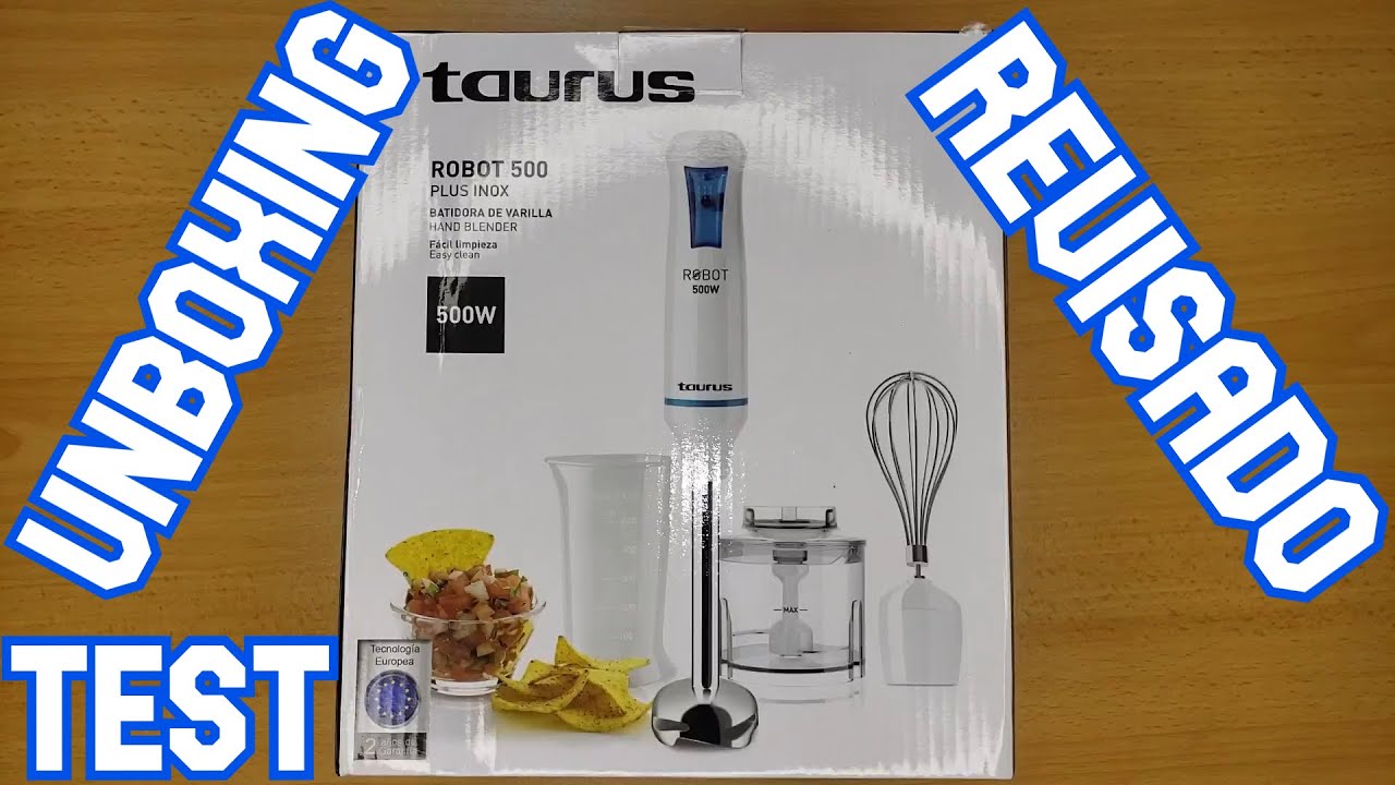 Robot 500 Plus Inox -Taurus. Batidora de mano- Unboxing, Revisado y prueba a fondo