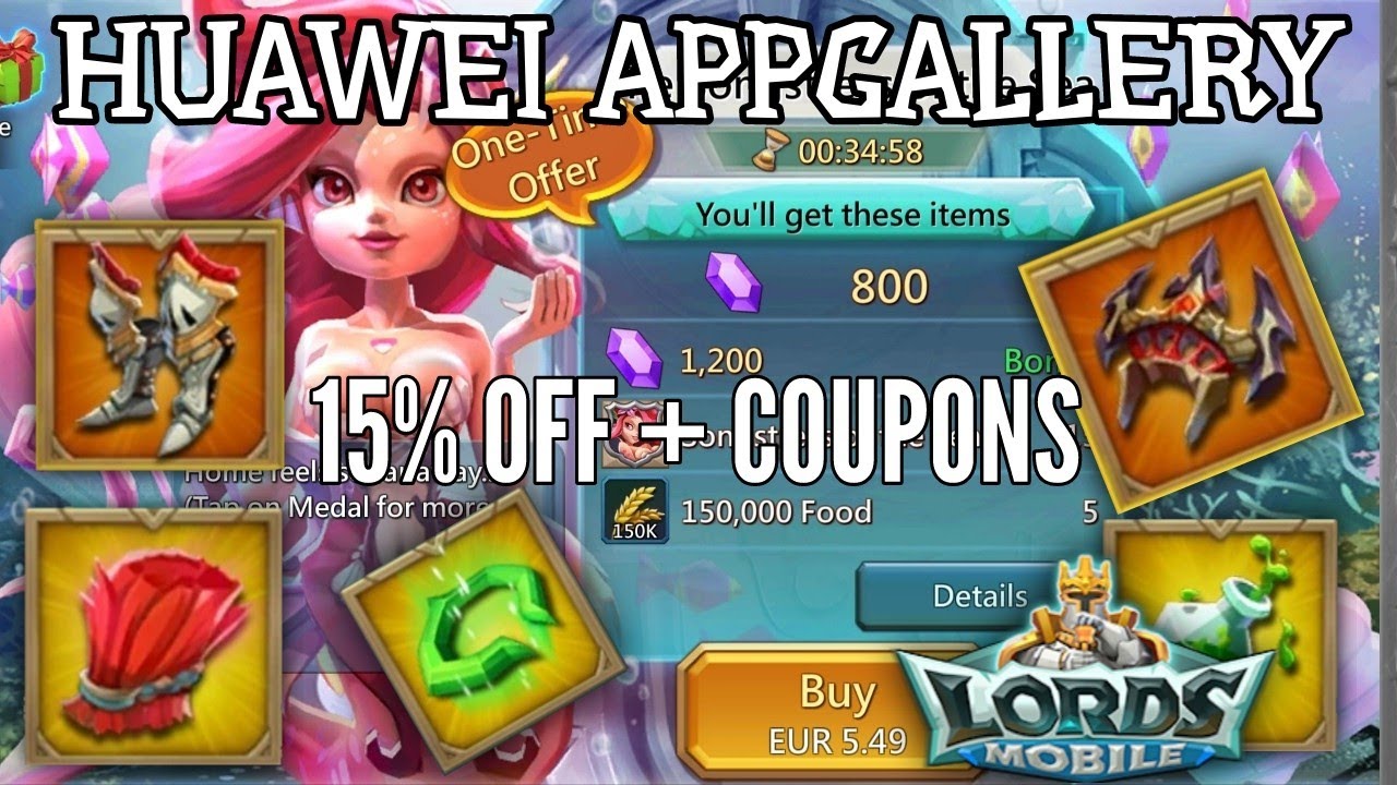 BEST WAY TO PURCHASE PACKS IN LORDS MOBILE - HUAWEI APPGALLERY -Lords Mobile
