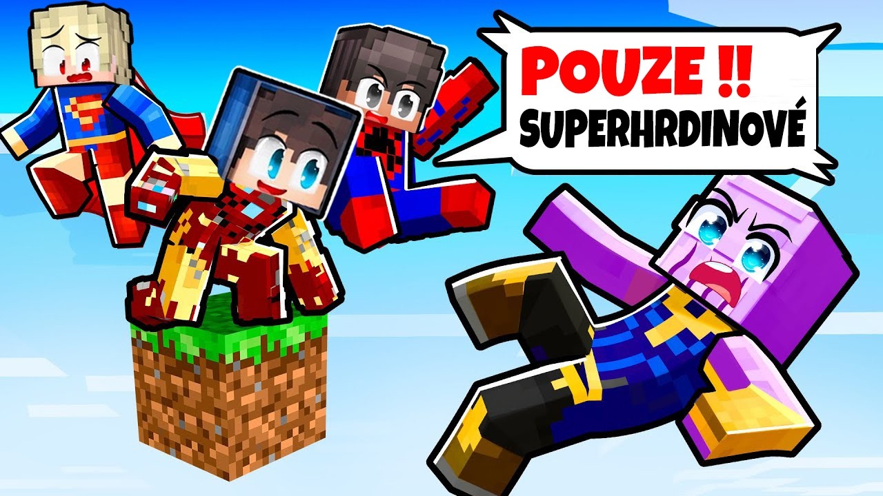 Jako SUPERHRDINOVÉ PŘEŽÍVÁME na 1 CHUNKU!