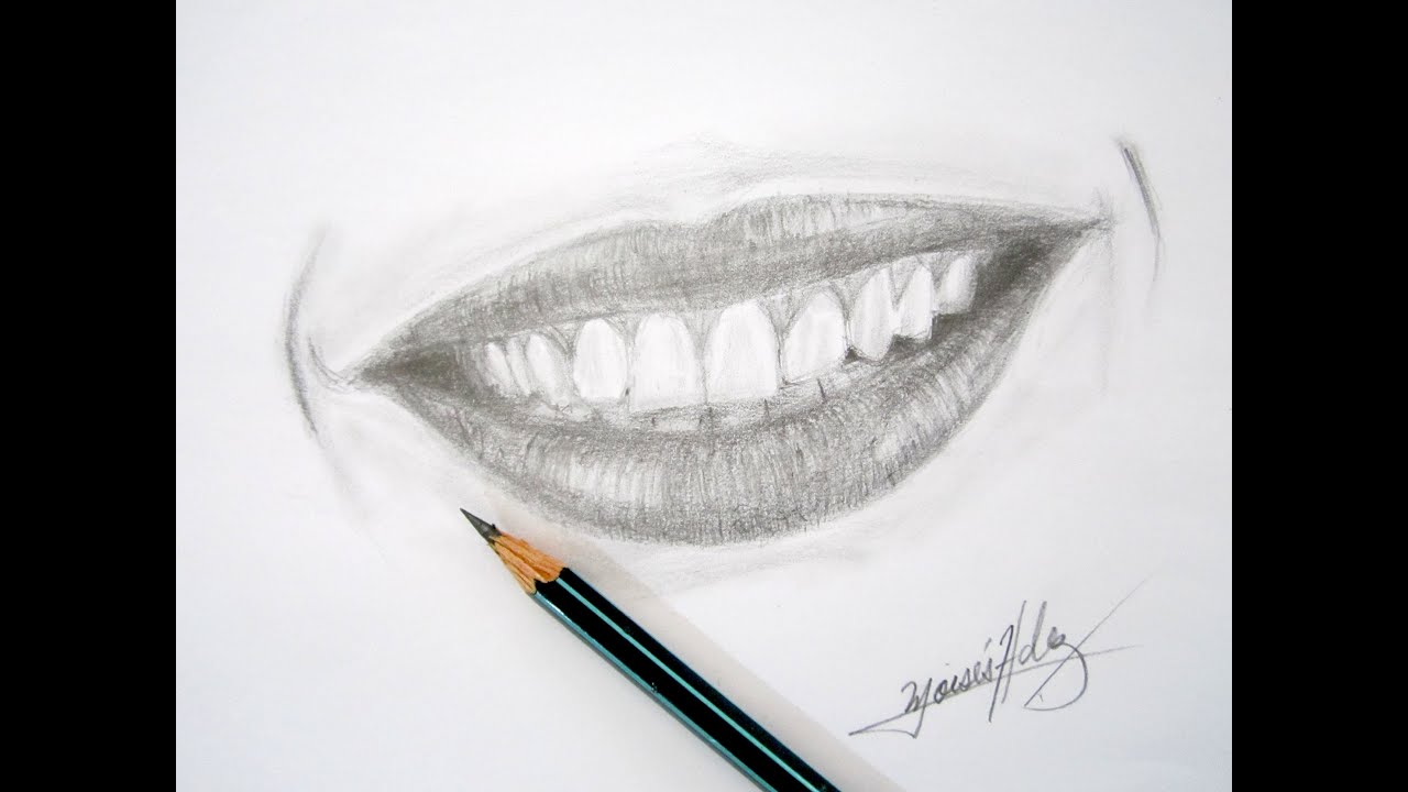 Cómo dibujar una boca sonriente!! (Narrado). Tutorial: cómo dibujar una boca paso a paso a lápiz