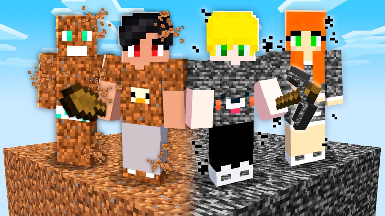 МЫ ВЫЖИЛИ от ЗЕМЛИ до БЕДРОКА в Minecraft