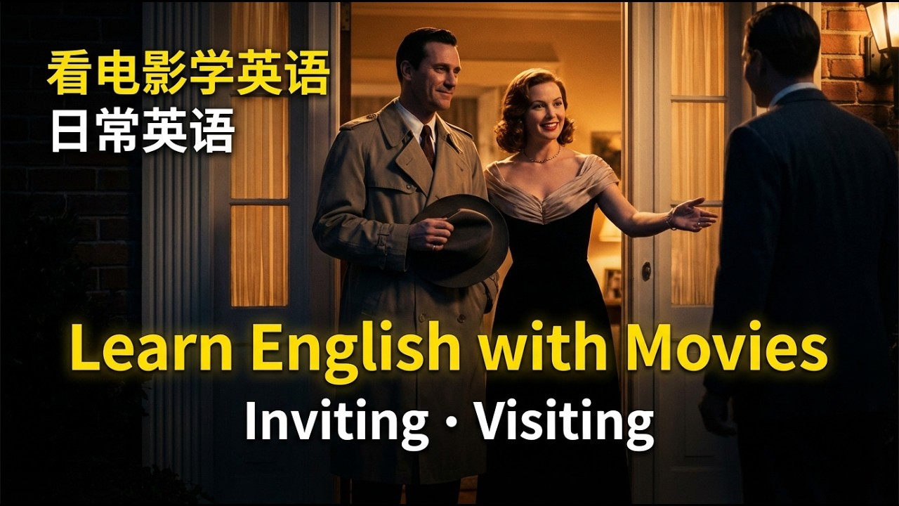 看电影学英语。日常英语。Learn English with Movies.   Inviting.  Visiting