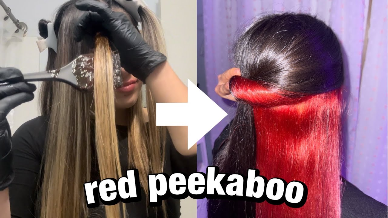 dying my hair red!! (peekaboo)