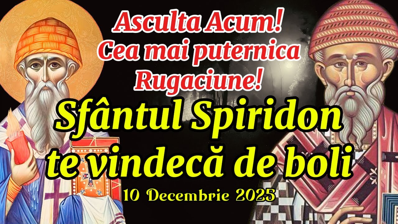 Rugăciunea care aduce sănătate prin Sfântul Spiridon • Minuni adevărate pentru cei bolnavi