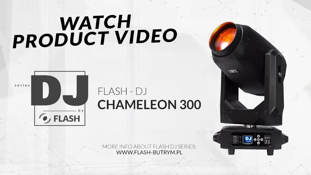 Chameleon 300 – Profesjonalny Spot LED flashDJ | Zaawansowane Efekty Świetlne i Cicha Praca