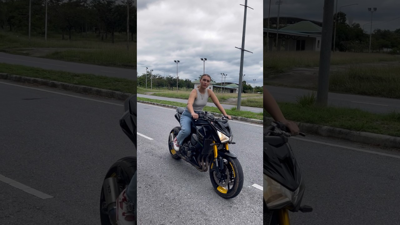 She&rsquo;s upgraded from a CB650F to the Kawasaki Z800 ￼